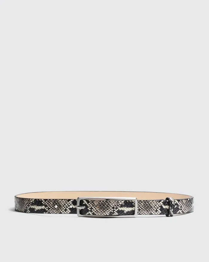Women Belts Rag 038 Bone Small Snake Print Rebound Belt White Snake