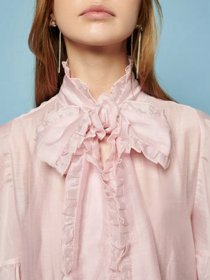 Women Bertie Bow Mini Dress Baby Pink Sister Jane Dresses