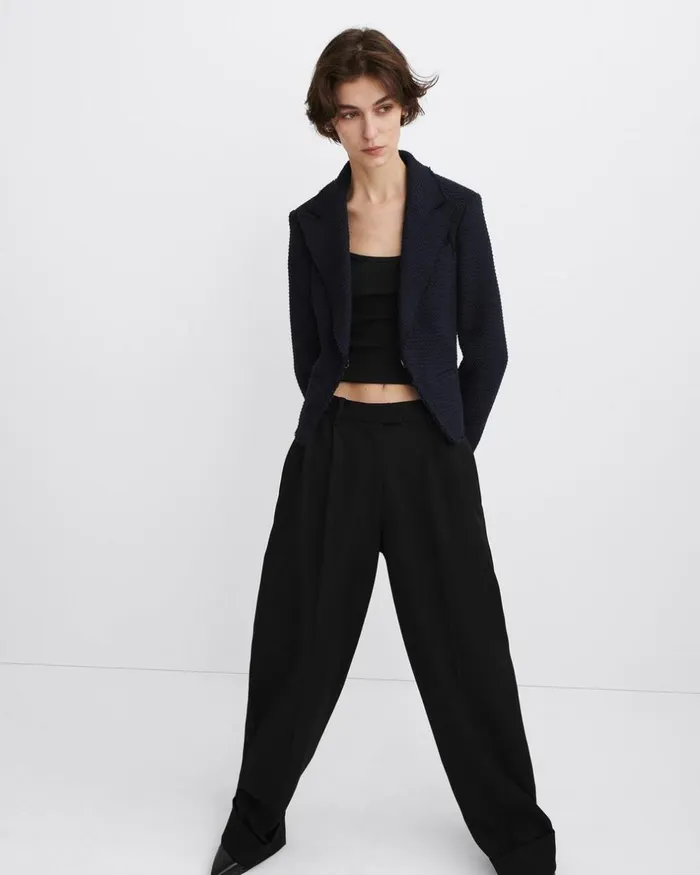 Women Blazers 038 Vests Rag 038 Bone Elle Tweed Blazer Navy
