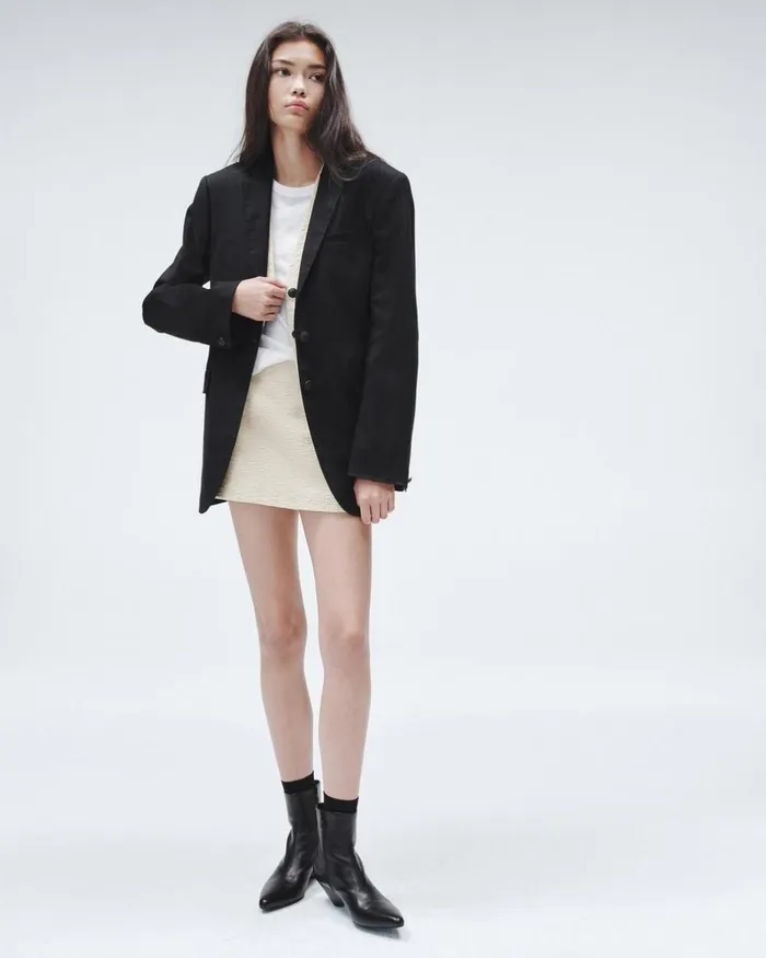 Women Blazers 038 Vests Rag 038 Bone Odessa Linen Blazer Black
