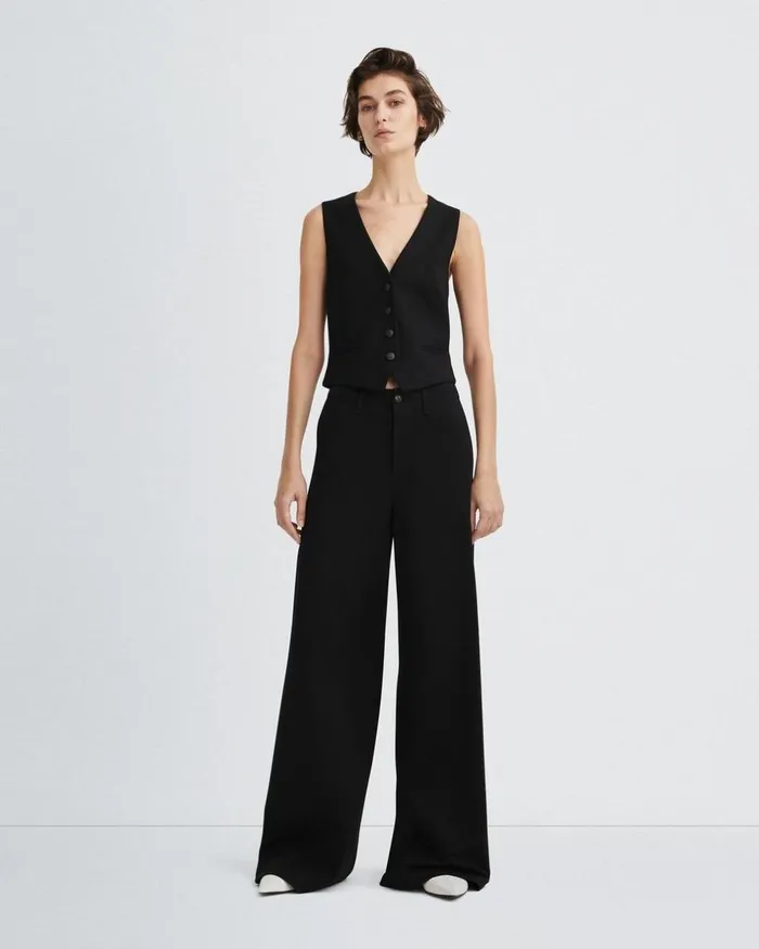 Women Blazers 038 Vests Rag 038 Bone Priya Ponte Vest Black