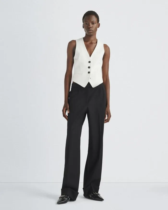 Women Blazers 038 Vests Rag 038 Bone Priya Ponte Vest Ivory