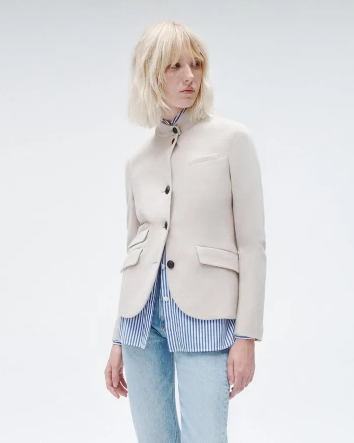 Women Blazers 038 Vests Rag 038 Bone Slade Italian Plaid Blazer Beige