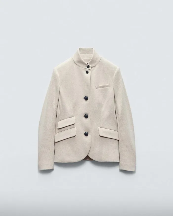 Women Blazers 038 Vests Rag 038 Bone Slade Italian Plaid Blazer Beige