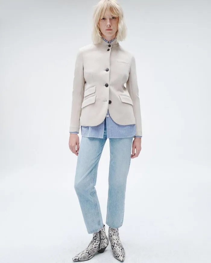 Women Blazers 038 Vests Rag 038 Bone Slade Italian Plaid Blazer Beige