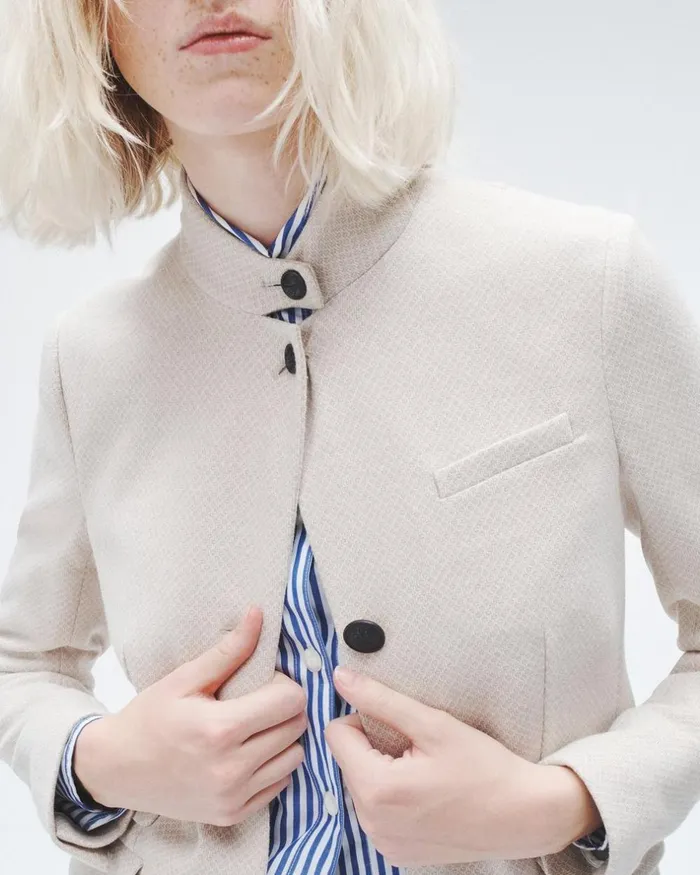 Women Blazers 038 Vests Rag 038 Bone Slade Italian Plaid Blazer Beige