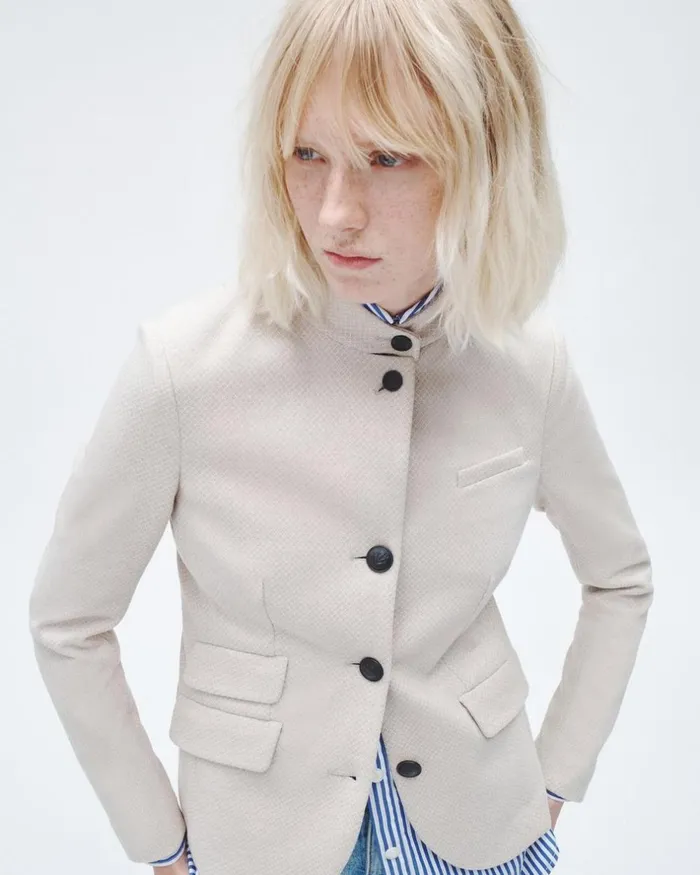 Women Blazers 038 Vests Rag 038 Bone Slade Italian Plaid Blazer Beige
