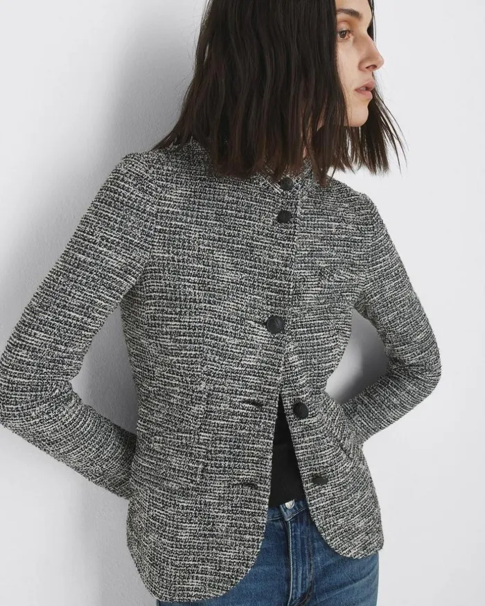 Women Blazers 038 Vests Rag 038 Bone Slade Italian Tweed Blazer Black Multi