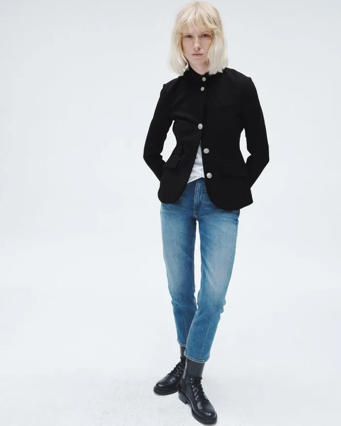 Women Blazers 038 Vests Rag 038 Bone Slade Ponte Blazer Black
