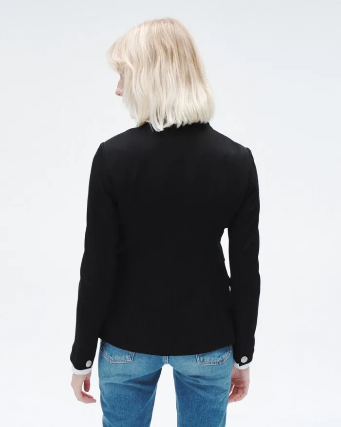 Women Blazers 038 Vests Rag 038 Bone Slade Ponte Blazer Black
