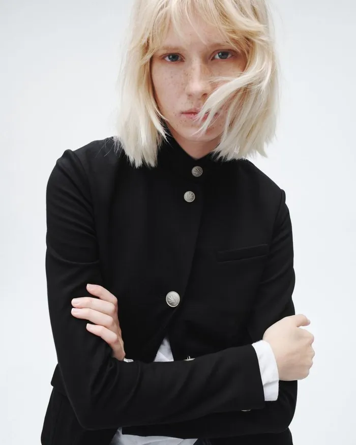 Women Blazers 038 Vests Rag 038 Bone Slade Ponte Blazer Black