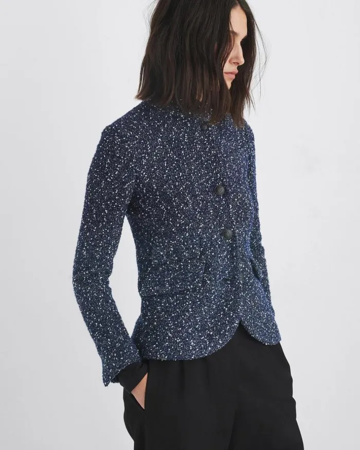 Women Blazers 038 Vests Rag 038 Bone Slade Tweed Blazer Blue