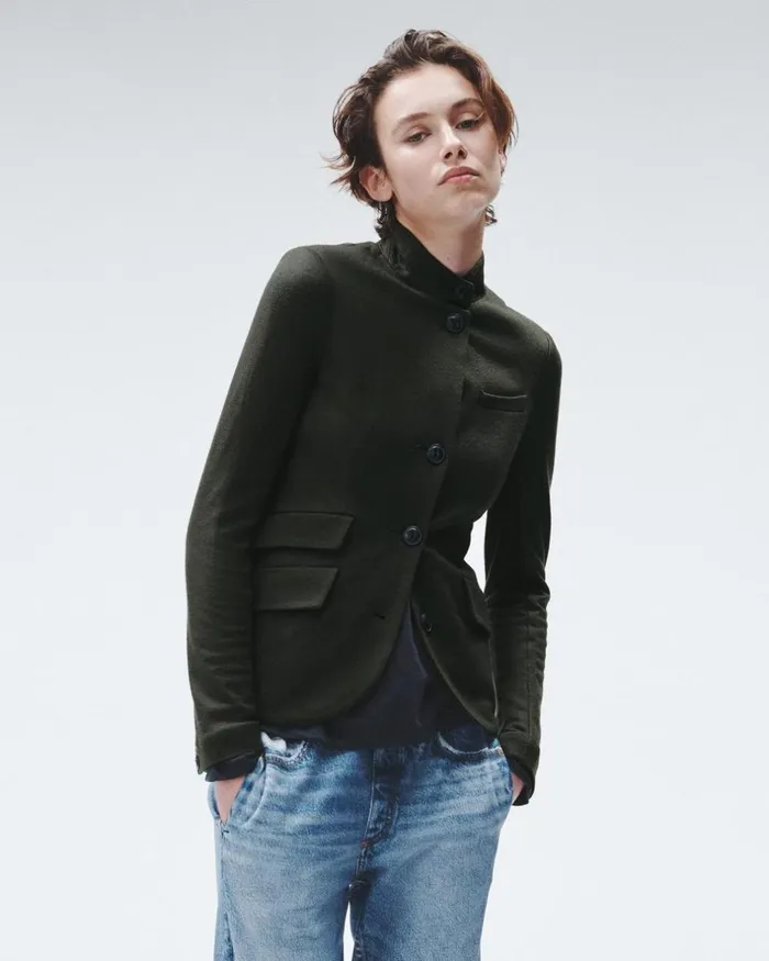 Women Blazers 038 Vests Rag 038 Bone Slade Wool Blazer Army Green