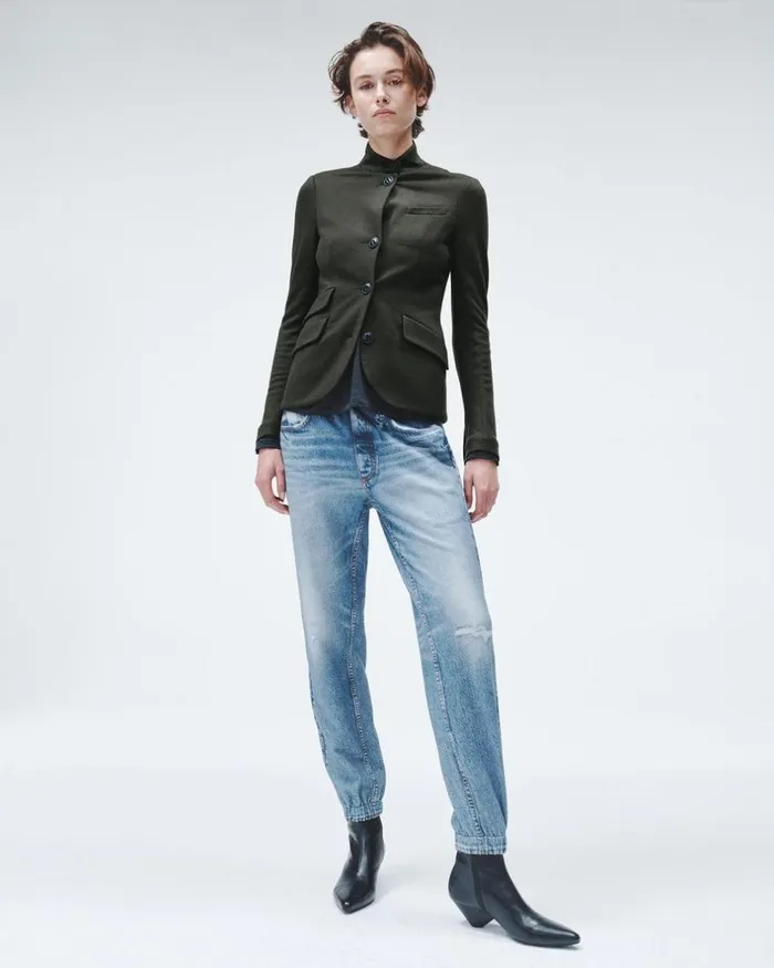 Women Blazers 038 Vests Rag 038 Bone Slade Wool Blazer Army Green