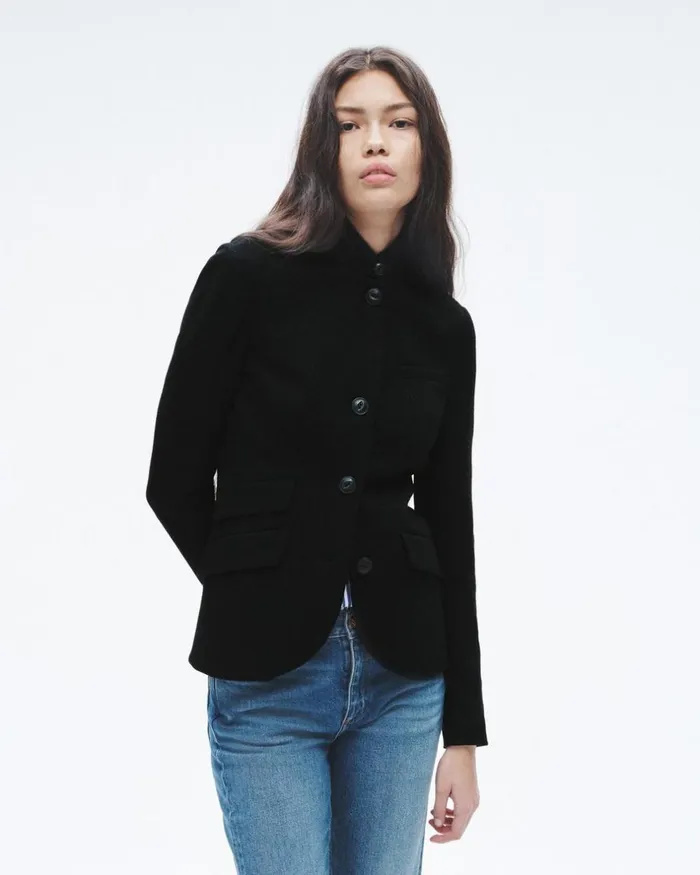 Women Blazers 038 Vests Rag 038 Bone Slade Wool Blazer Black