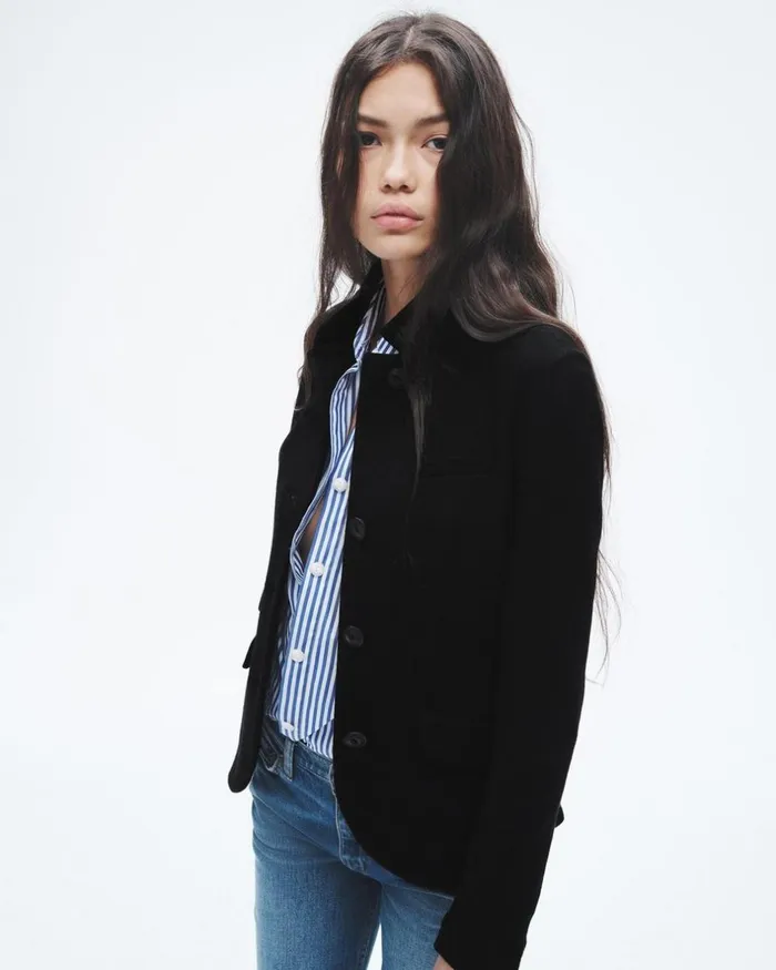 Women Blazers 038 Vests Rag 038 Bone Slade Wool Blazer Black