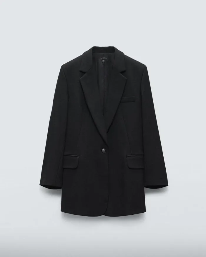 Women Blazers 038 Vests Rag 038 Bone Suzanne Viscose Blazer Black