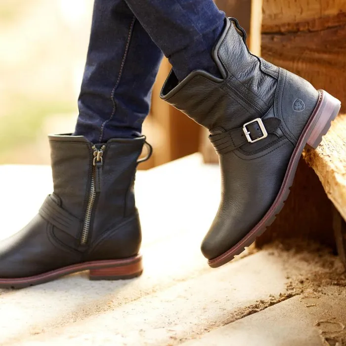Women Booties Ariat Savannah Waterproof Boot Black Women Booties Ariat Savannah Waterproof Boot Black