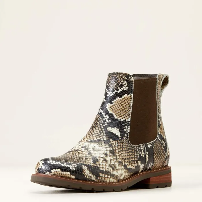 Women Booties Ariat Wexford Chelsea Boot Snake Print