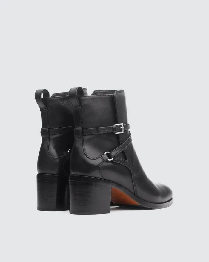 Women Boots Rag 038 Bone Hazel Buckle Boot 8211 Leather Black