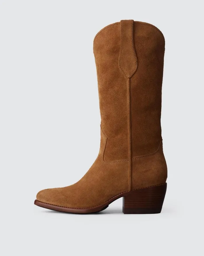 Women Boots Rag 038 Bone Rb Cowboy Boot 8211 Suede Sabbia Suede