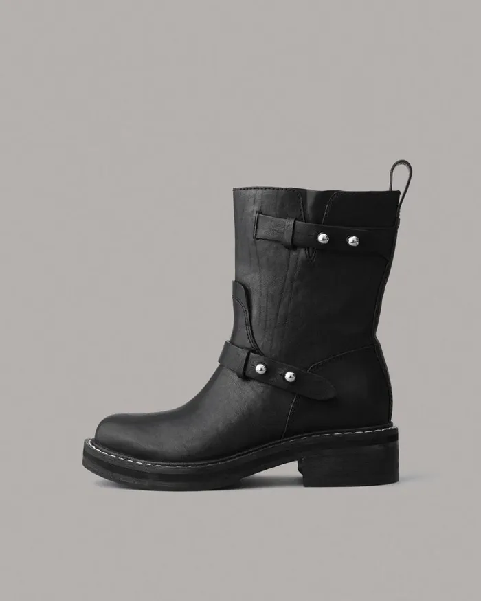 Women Boots Rag 038 Bone Rb Moto Boot 8211 Leather Black