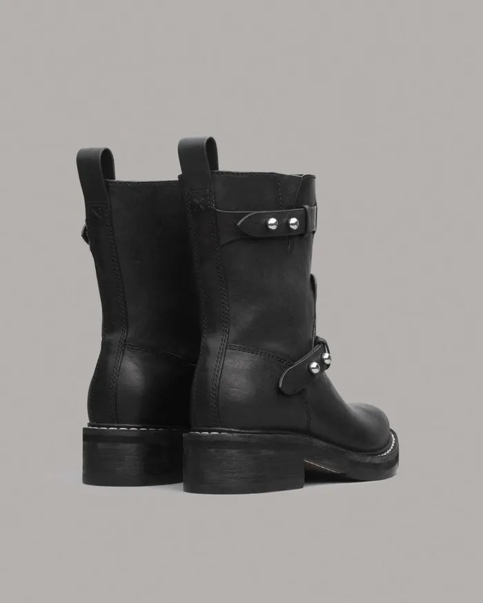 Women Boots Rag 038 Bone Rb Moto Boot 8211 Leather Black
