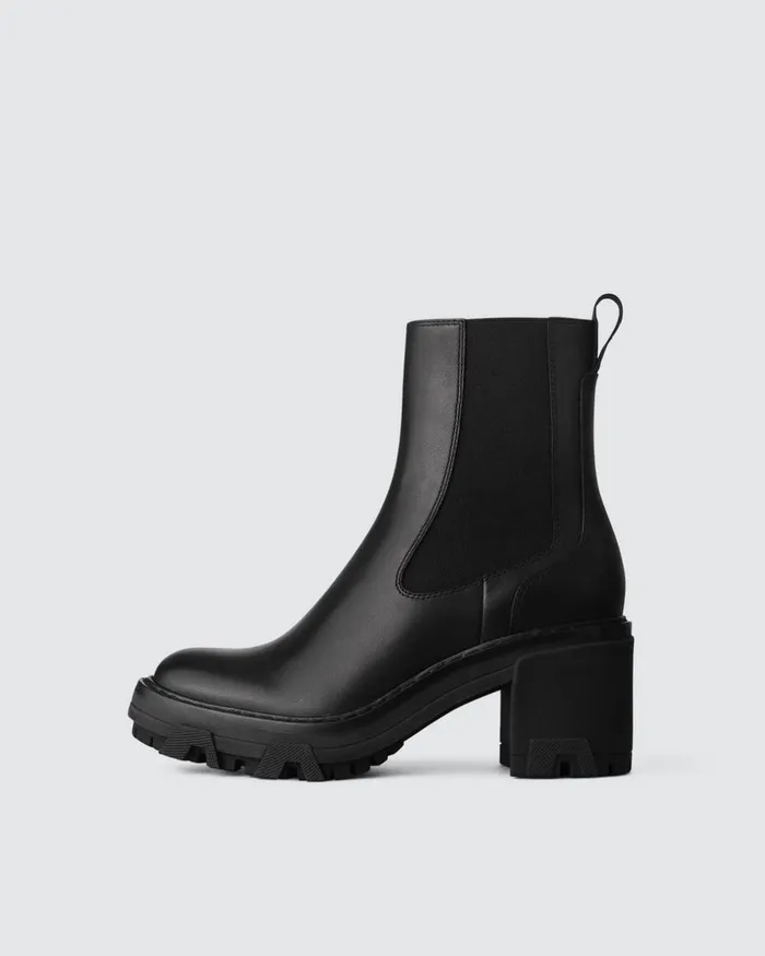 Women Boots Rag 038 Bone Shiloh Mid Boot 8211 Leather Black