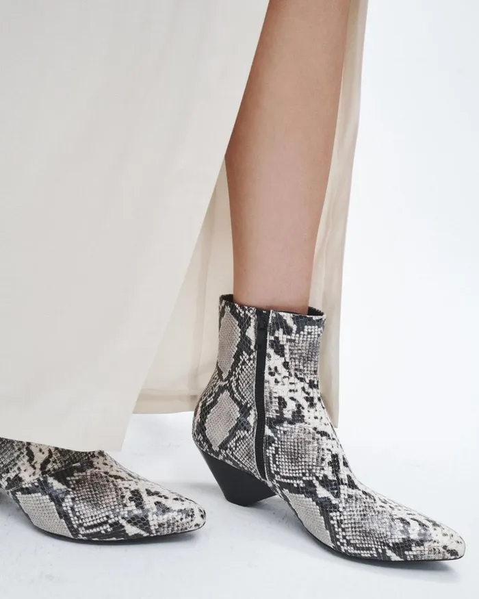 Women Boots Rag 038 Bone Spire Boot 8211 Snake Printed Leather White Snake