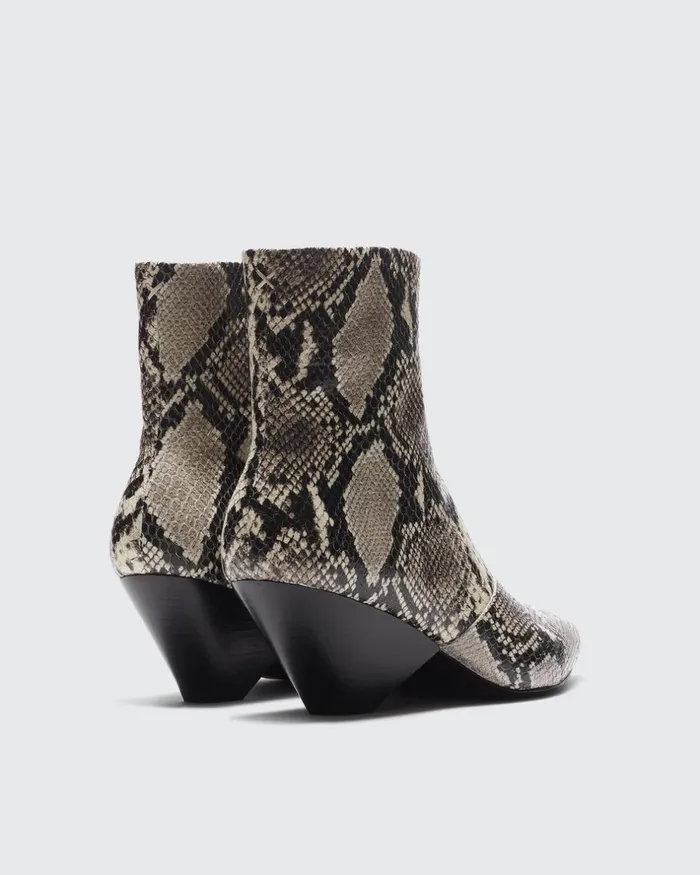 Women Boots Rag 038 Bone Spire Boot 8211 Snake Printed Leather White Snake