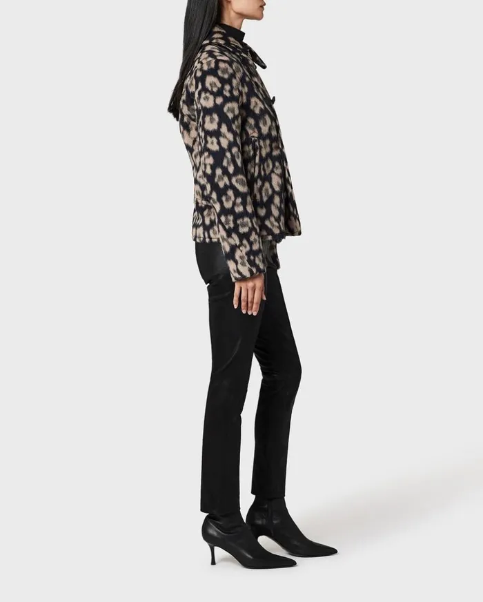 Women Coats 038 Jackets Rag 038 Bone Alfie Leopard Wool Alpaca Peacoat Cheetah
