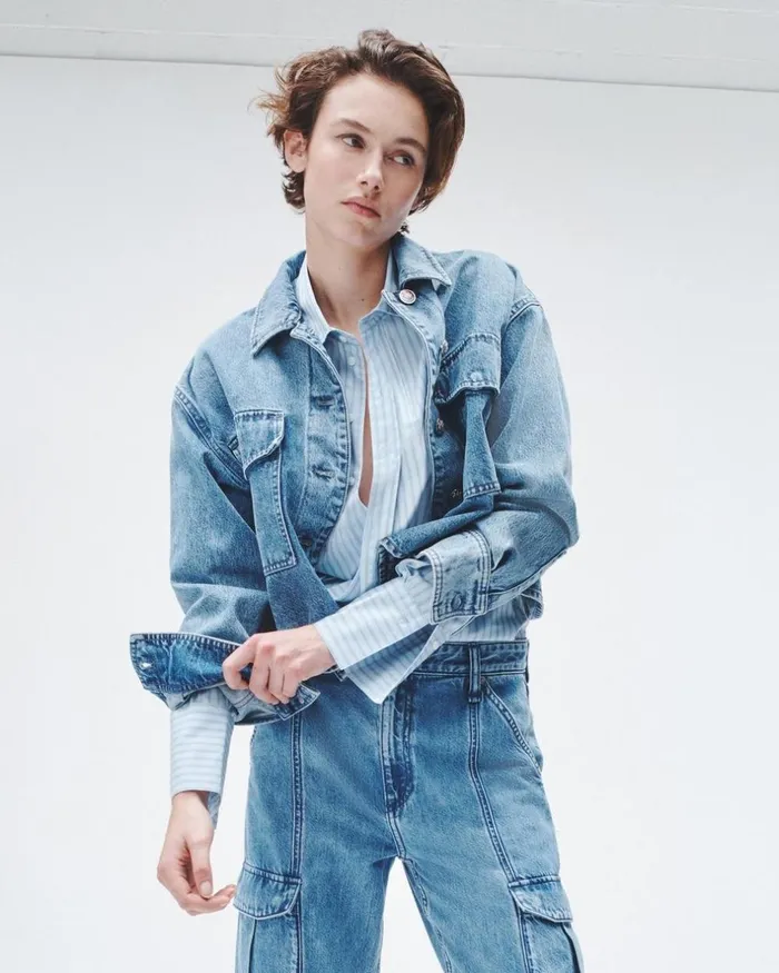 Women Coats 038 Jackets Rag 038 Bone Jaiden Denim Shirt Jacket Elle