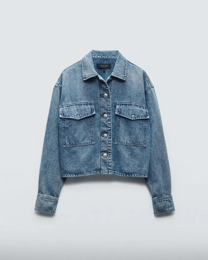 Women Coats 038 Jackets Rag 038 Bone Jaiden Denim Shirt Jacket Elle