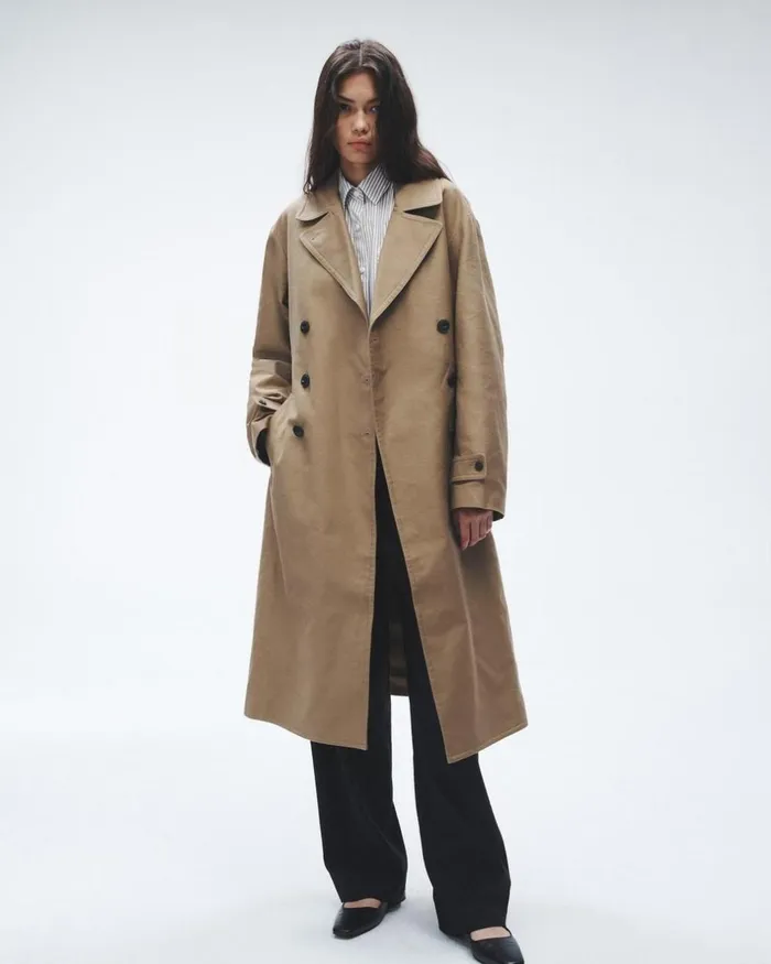 Women Coats 038 Jackets Rag 038 Bone Theresa Cotton Trench Coat Tobacco