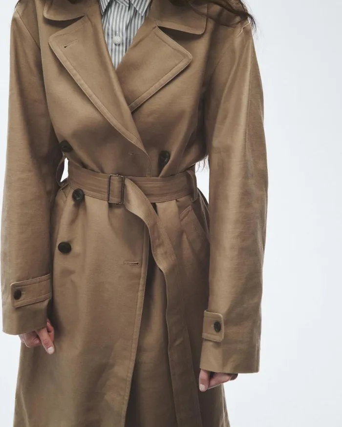 Women Coats 038 Jackets Rag 038 Bone Theresa Cotton Trench Coat Tobacco