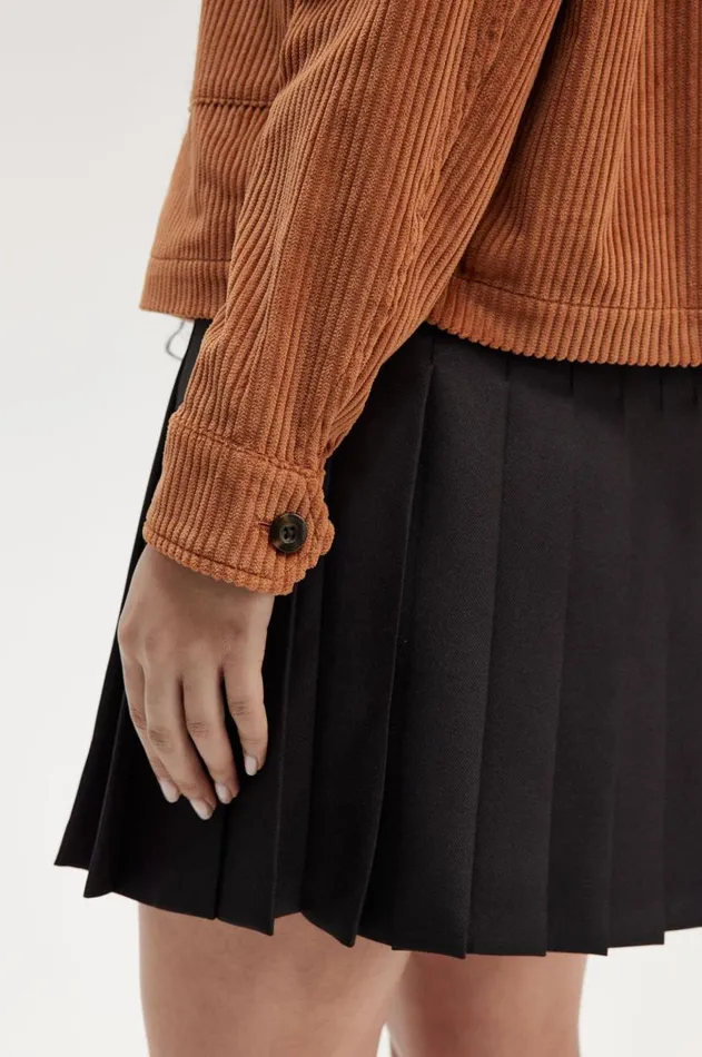 Women Coats and Jackets Fred Perry Cord Overshirt Marmalade
