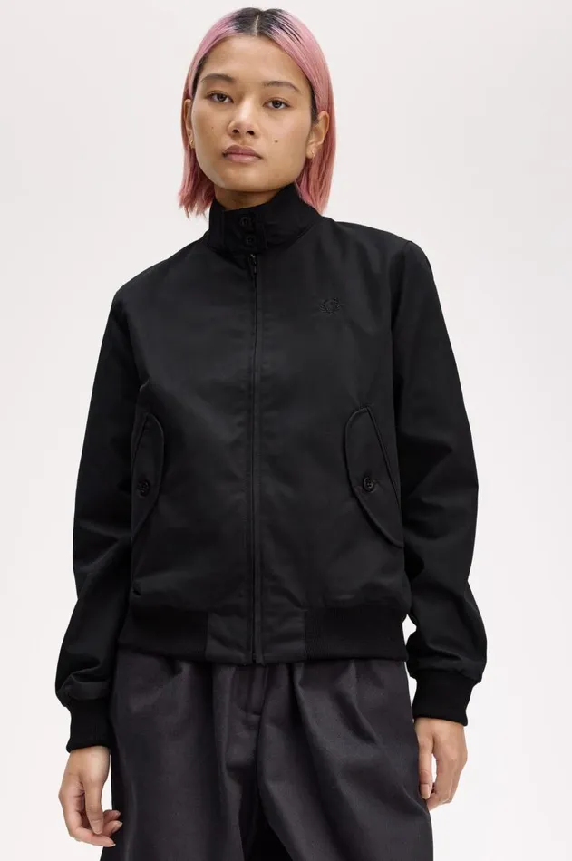 Women Coats and Jackets Fred Perry Harrington Jacket Black