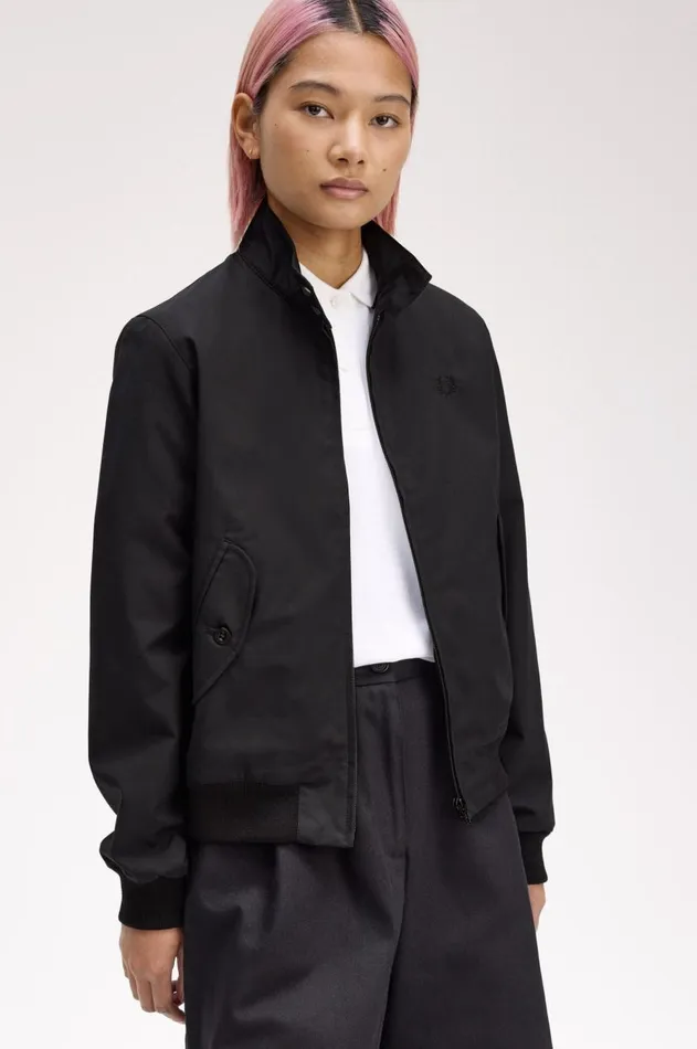 Women Coats and Jackets Fred Perry Harrington Jacket Black