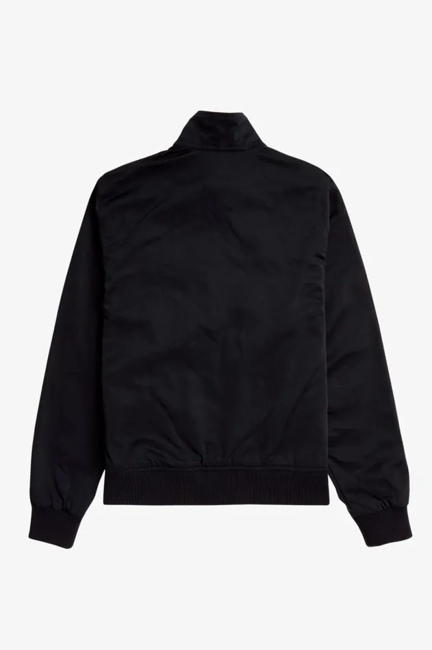 Women Coats and Jackets Fred Perry ZipThrough Satin Jacket Black