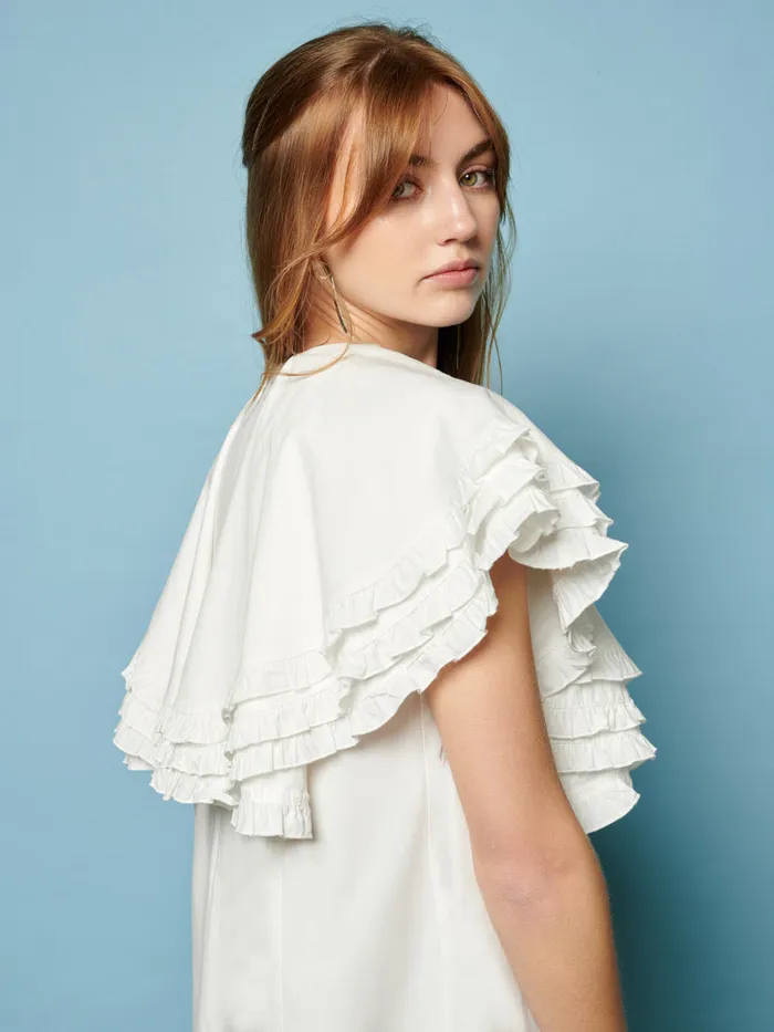 Women Collie Lace Trim Mini Dress Pearled Ivory Sister Jane Dresses