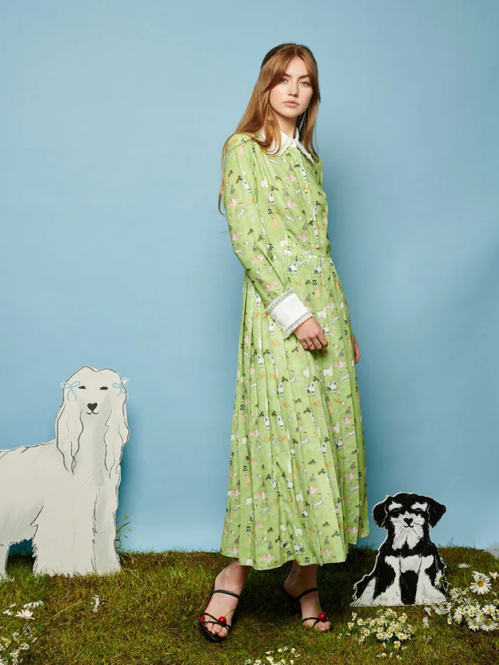 Women Companions Midi Dress Greenery Green Sister Jane Dresses