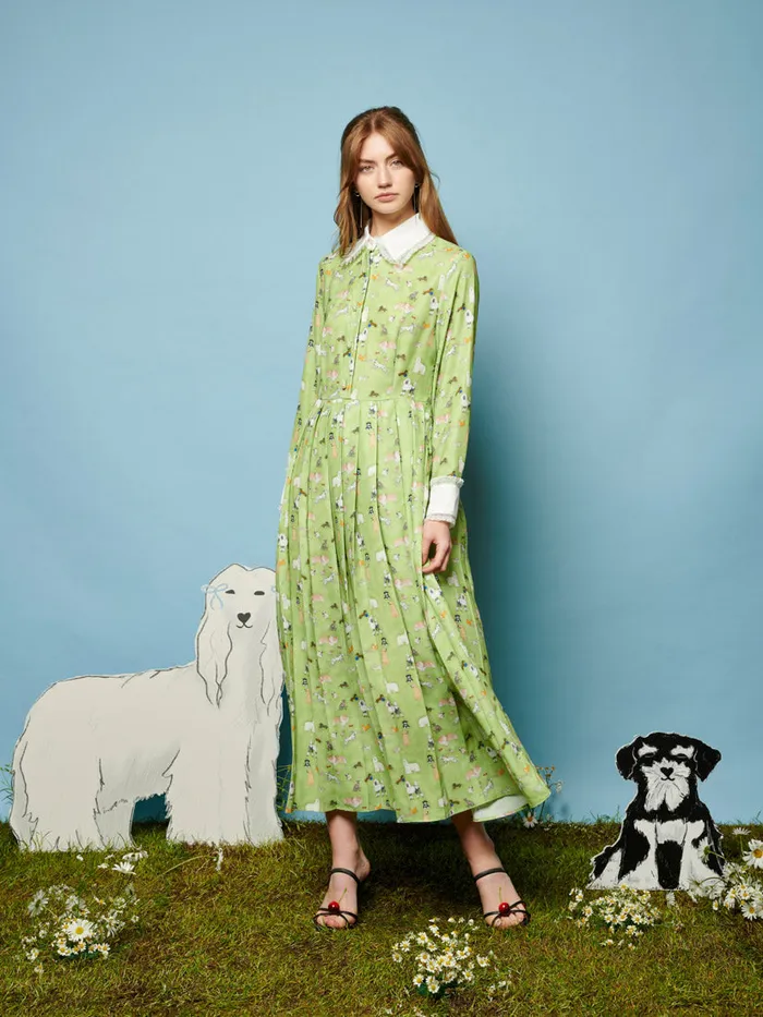 Women Companions Midi Dress Greenery Green Sister Jane Dresses