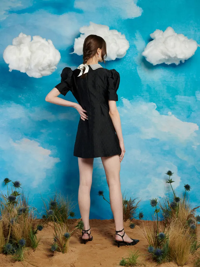 Women Dallas Jewels Mini Dress Coal Black Sister Jane Dresses