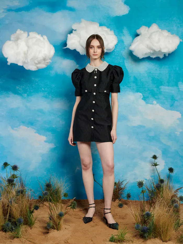 Women Dallas Jewels Mini Dress Coal Black Sister Jane Dresses