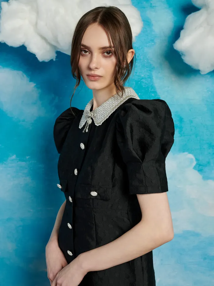 Women Dallas Jewels Mini Dress Coal Black Sister Jane Dresses