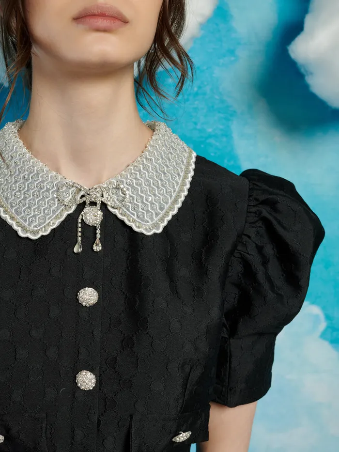 Women Dallas Jewels Mini Dress Coal Black Sister Jane Dresses