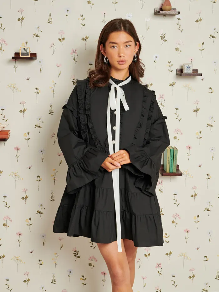 Women Dasha Mini Dress Pitch Black Sister Jane Dresses