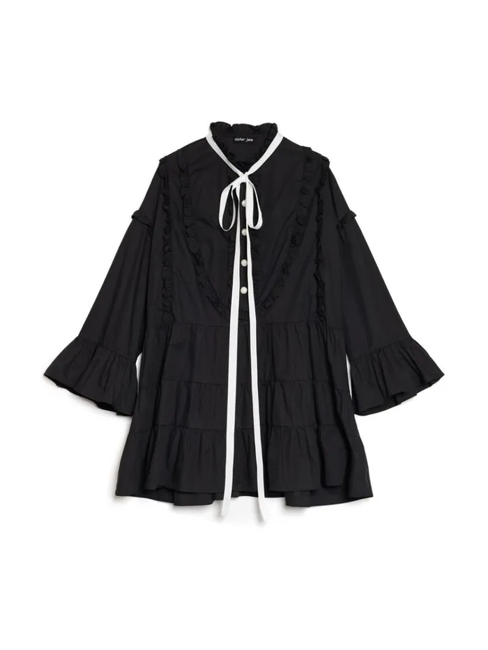 Women Dasha Mini Dress Pitch Black Sister Jane Dresses