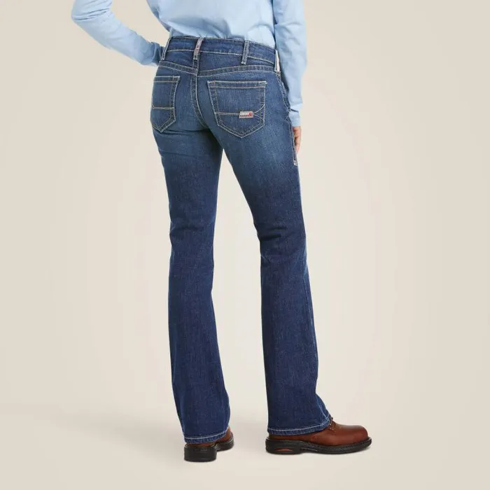 Women Denim Ariat FR DuraStretch Basic Boot Cut Jean Blue Quartz Women Denim Ariat FR DuraStretch Basic Boot Cut Jean Blue Quartz