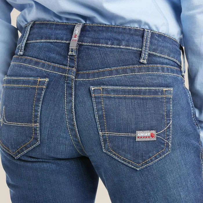 Women Denim Ariat FR DuraStretch Basic Boot Cut Jean Blue Quartz Women Denim Ariat FR DuraStretch Basic Boot Cut Jean Blue Quartz